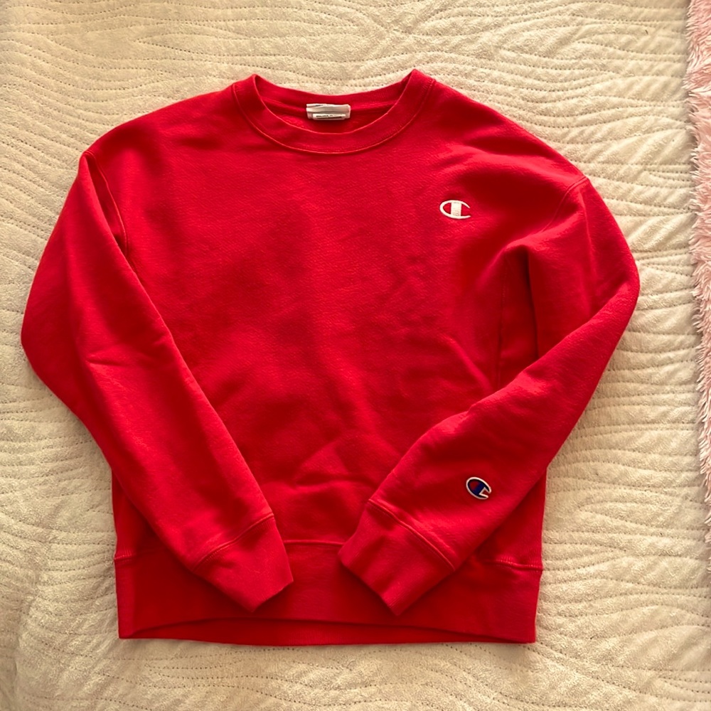 Champion all red crewneck
